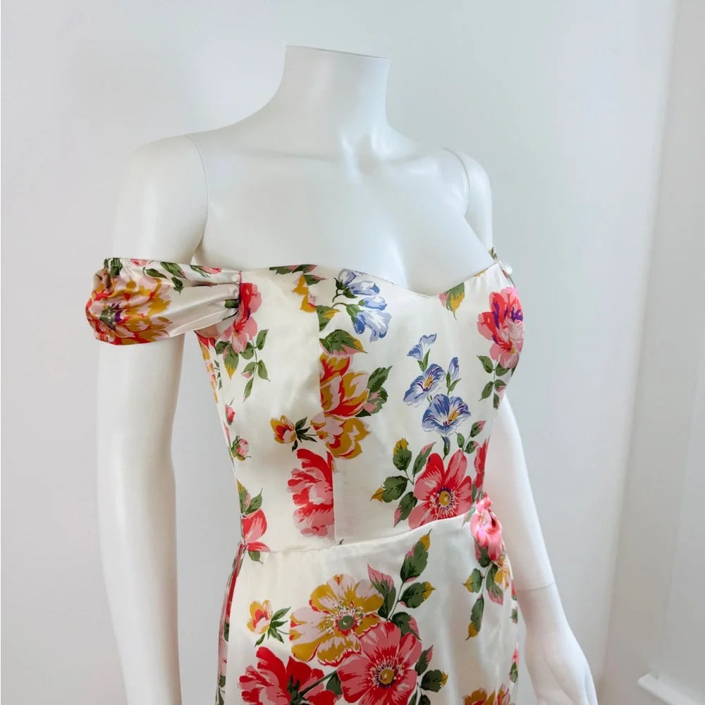 Reformation Pink Floral Midi Dress - Picture 4 of 9